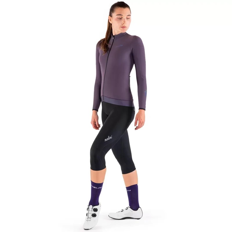 Maglia maniche lunghe donna Nalini New Wrap LS - Viola