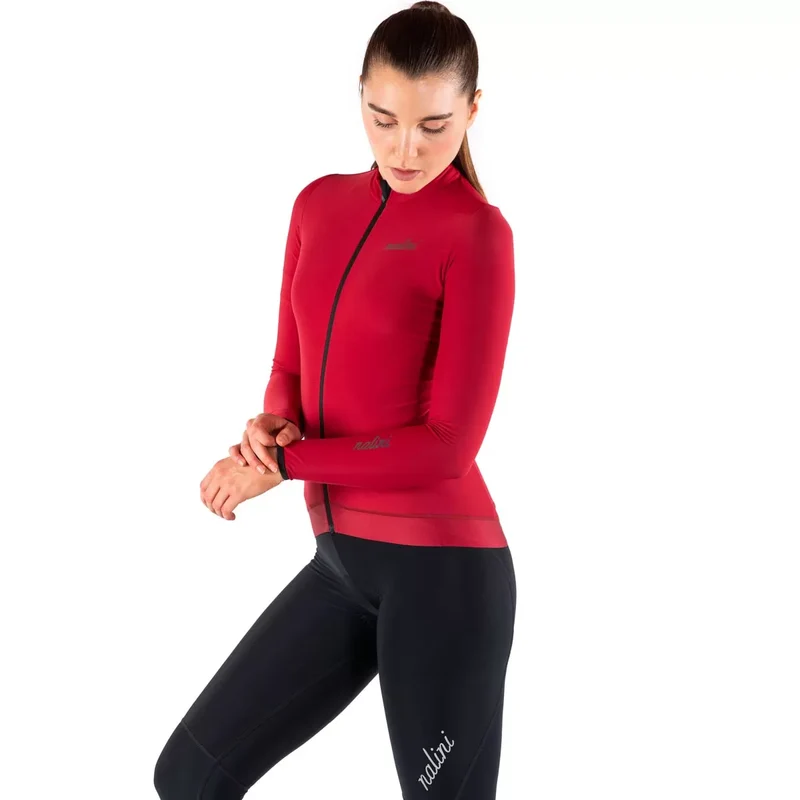 Maglia maniche lunghe donna Nalini New Wrap LS - Rosso