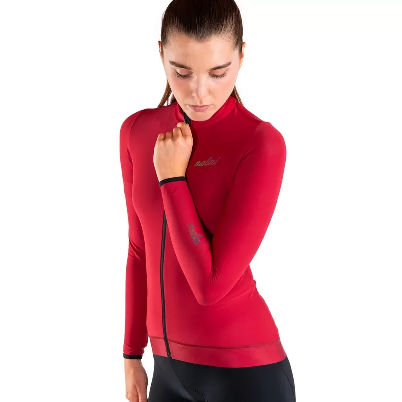Maglia maniche lunghe donna Nalini New Wrap LS - Rosso