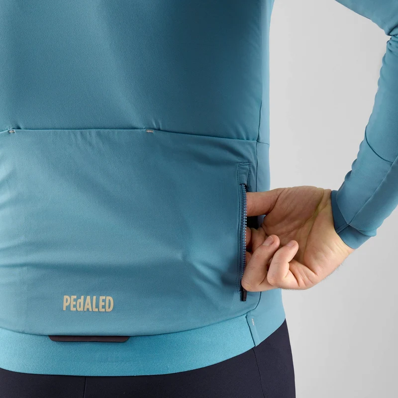 Maglia maniche lunghe Pedaled Element - Azzurro