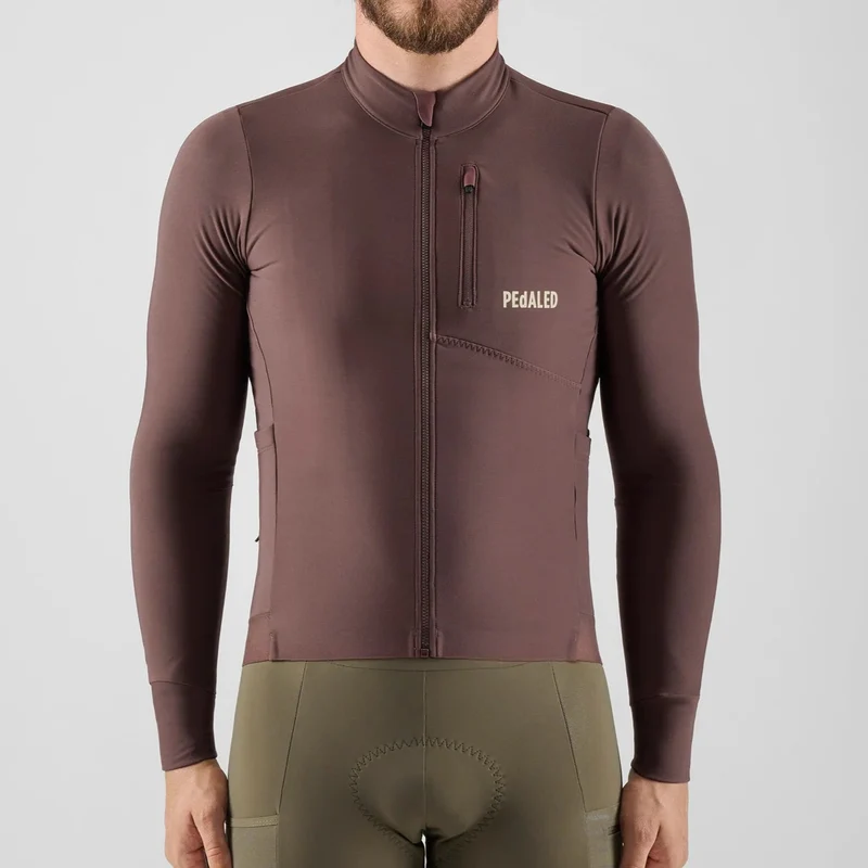 Maglia maniche lunghe Pedaled Odyssey - Marrone