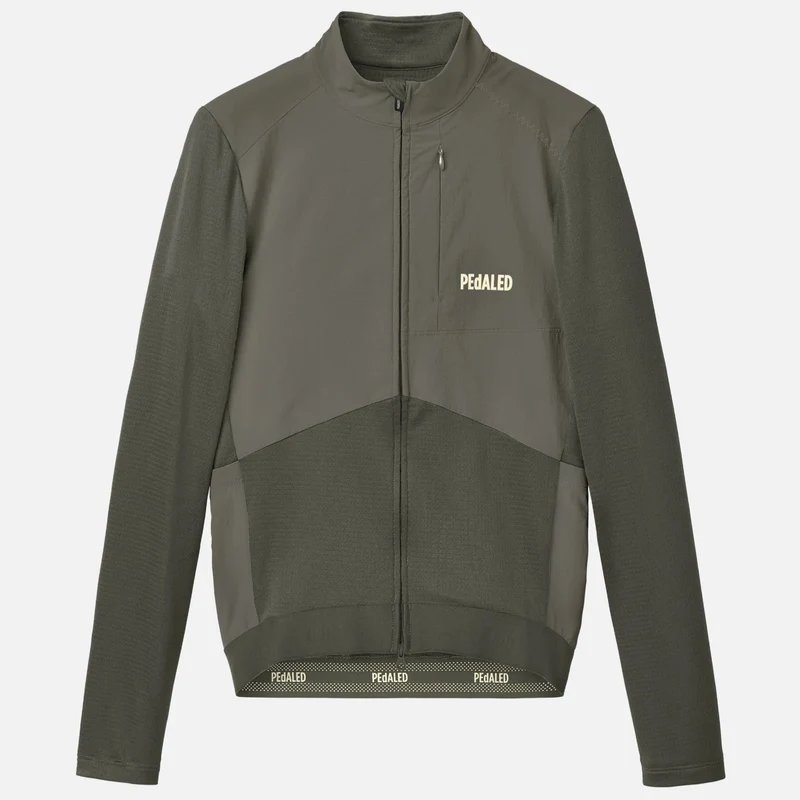 Maglia maniche lunghe Pedaled Odyssey Windblock Merino - Grigio