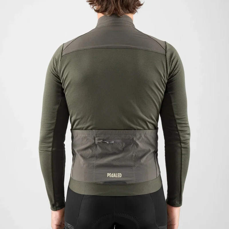 Maglia maniche lunghe Pedaled Odyssey Windblock Merino - Grigio