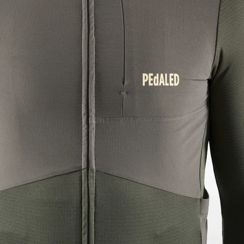 Maglia maniche lunghe Pedaled Odyssey Windblock Merino - Grigio