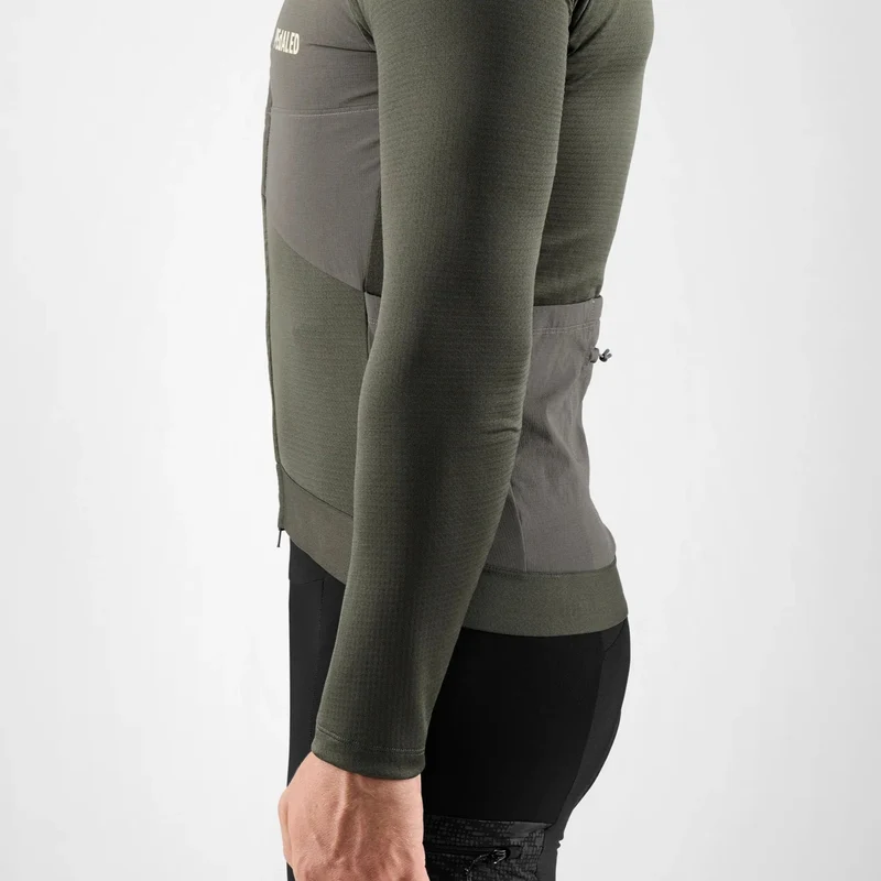 Maglia maniche lunghe Pedaled Odyssey Windblock Merino - Grigio