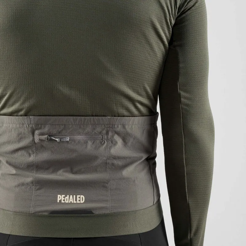 Maglia maniche lunghe Pedaled Odyssey Windblock Merino - Grigio