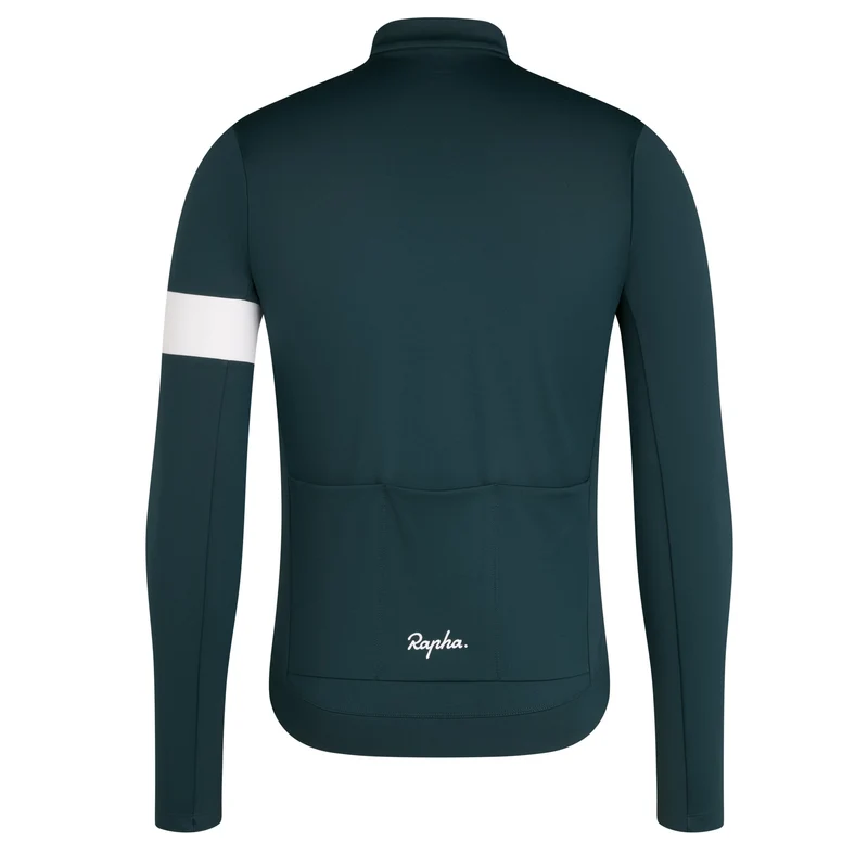 Maglia maniche lunghe Rapha Core - Verde bianco