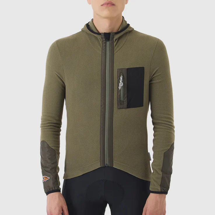 Maglia maniche lunghe Cafe du Cycliste Ingrid - Verde