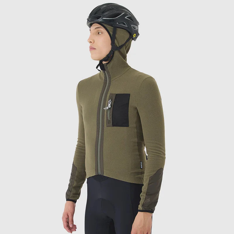 Maglia maniche lunghe Cafe du Cycliste Ingrid - Verde