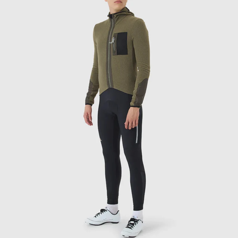 Maglia maniche lunghe Cafe du Cycliste Ingrid - Verde