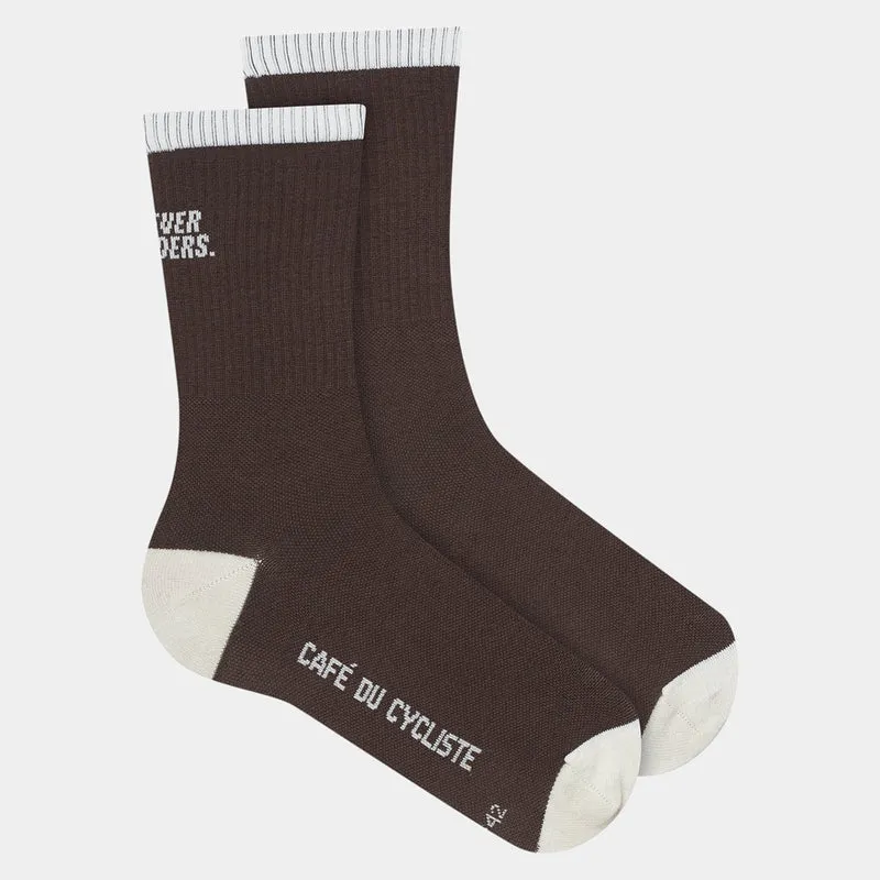 Calze invernali Cafe du Cycliste Motto - Marrone