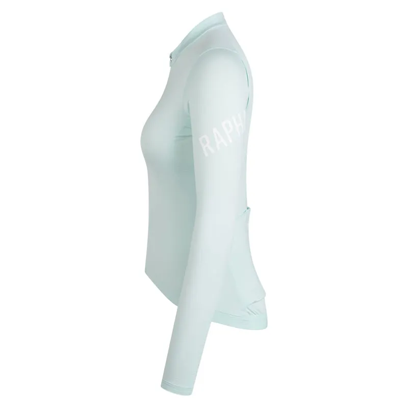 Maglia maniche lunghe donna Rapha Pro Team Midweight - Azzurro