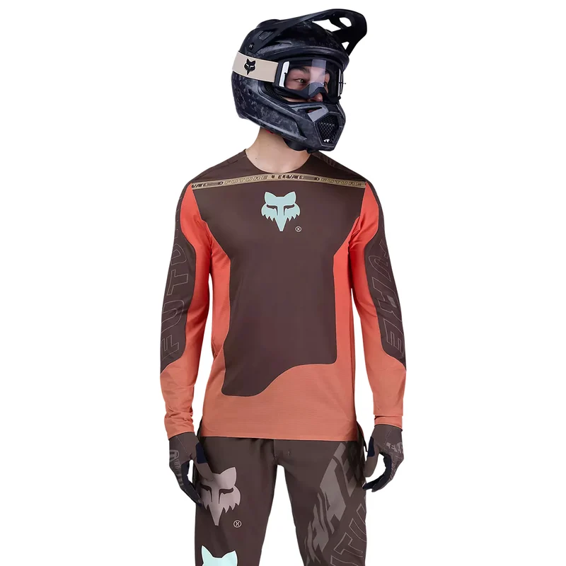 Maglia maniche lunghe Fox Flexair Elevated - Marrone