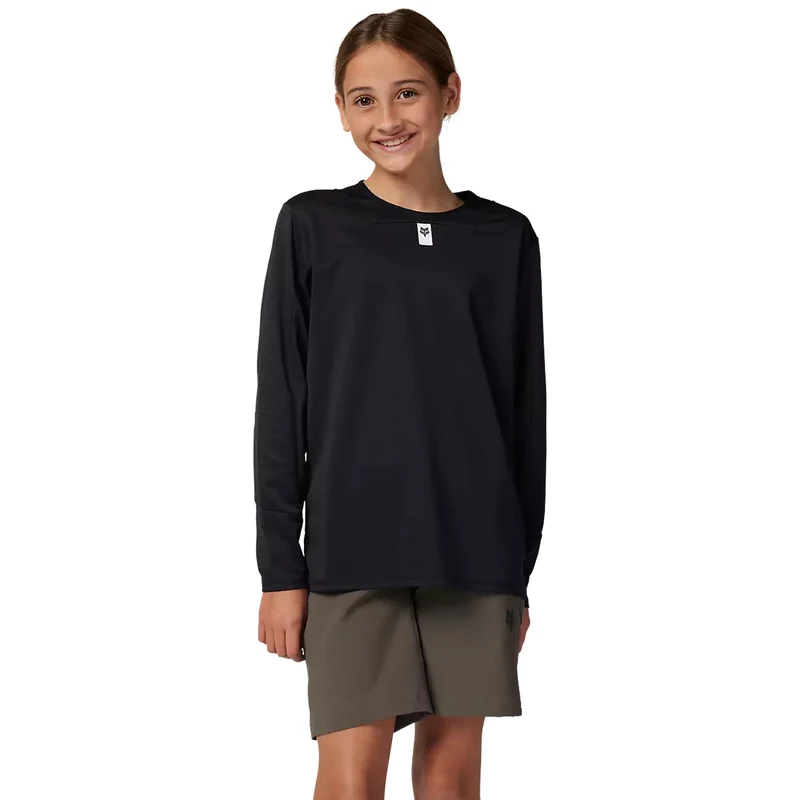Maglia manica lunga bambino Fox Defend - Nero