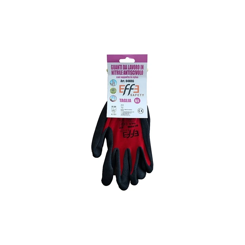 Guanti nitrile sand rossi