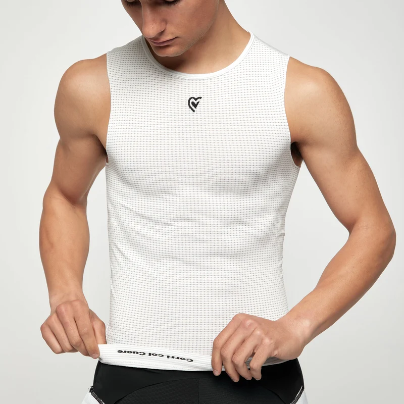 Maglia intima senza maniche Pissei Argentum - Bianco