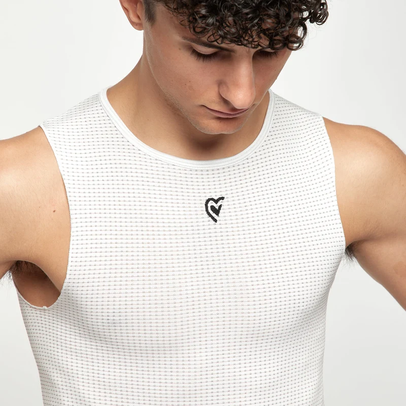 Maglia intima senza maniche Pissei Argentum - Bianco