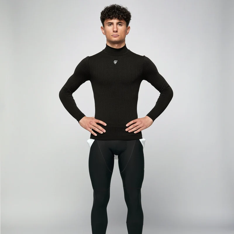Maglia intima maniche lunghe Pissei Argentum - Nero
