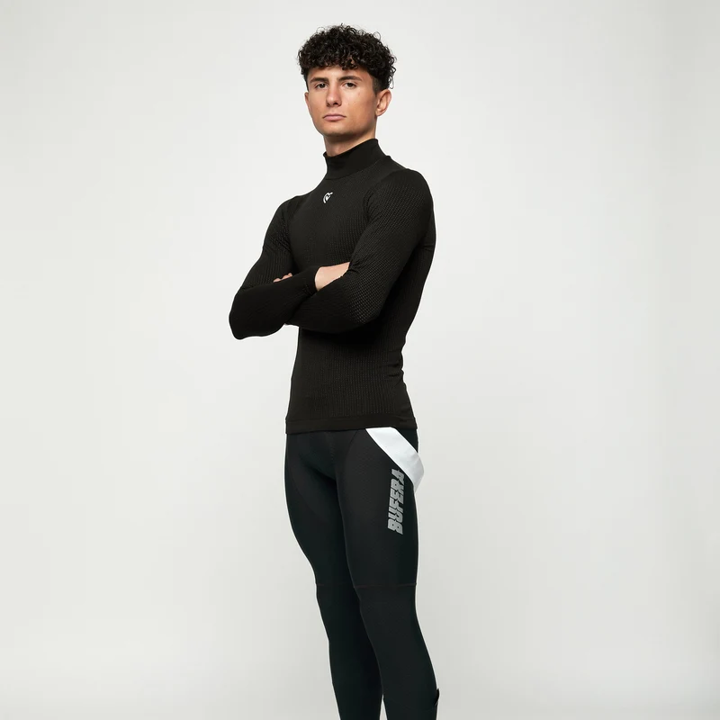 Maglia intima maniche lunghe Pissei Argentum - Nero