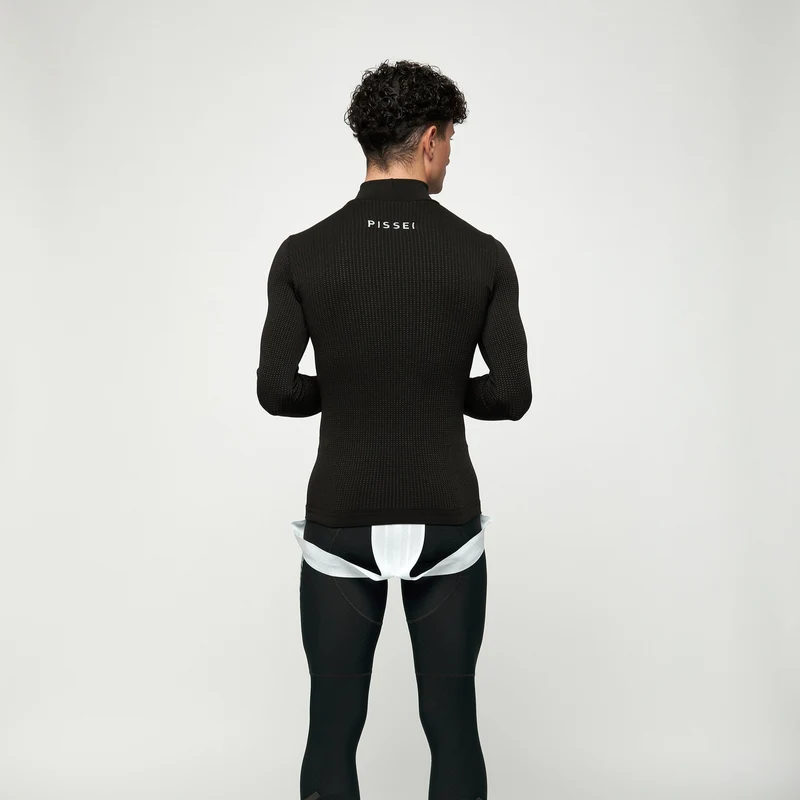 Maglia intima maniche lunghe Pissei Argentum - Nero