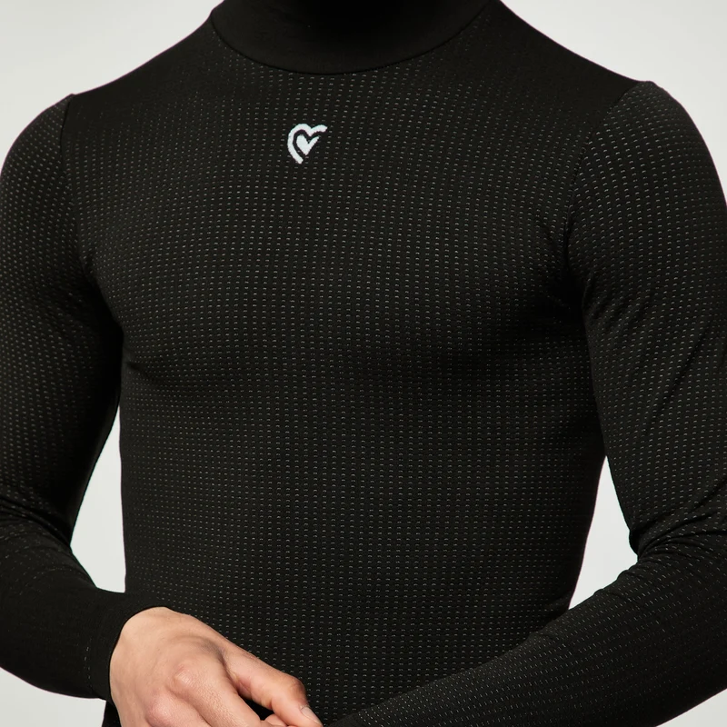 Maglia intima maniche lunghe Pissei Argentum - Nero