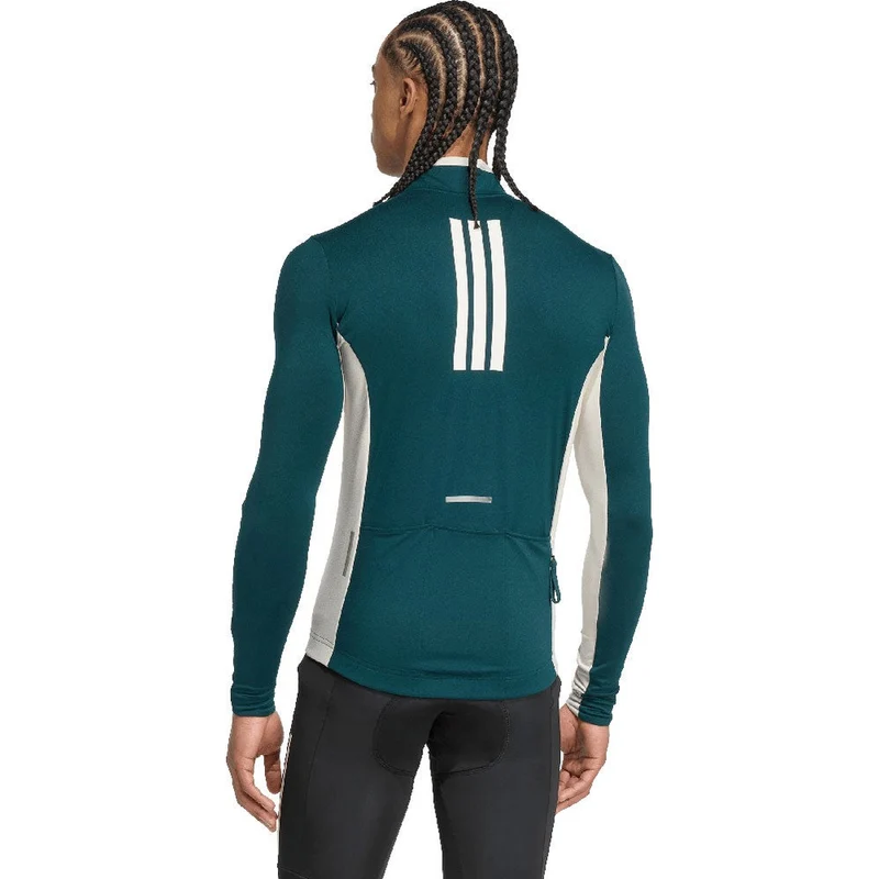 Maglia maniche lunghe Adidas Tempo 3-Stripes - Verde