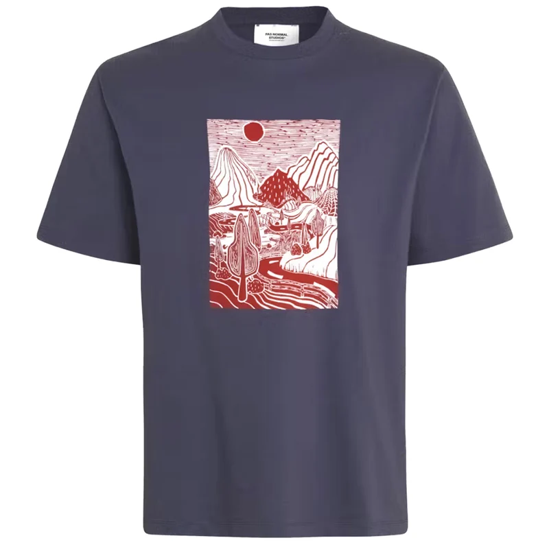 T-Shirt Pas Normal Studios Off-Race Graphic - Grigio