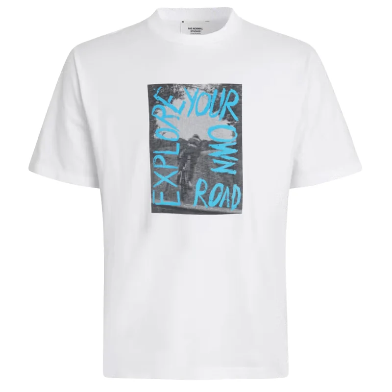 T-Shirt Pas Normal Studios Off-Race Graphic - Bianco