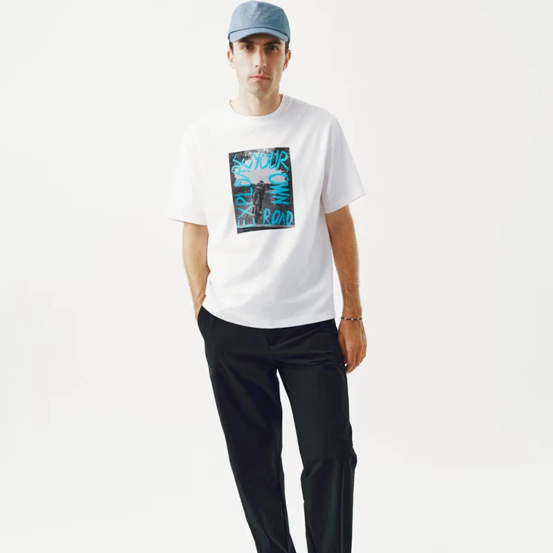 T-Shirt Pas Normal Studios Off-Race Graphic - Bianco