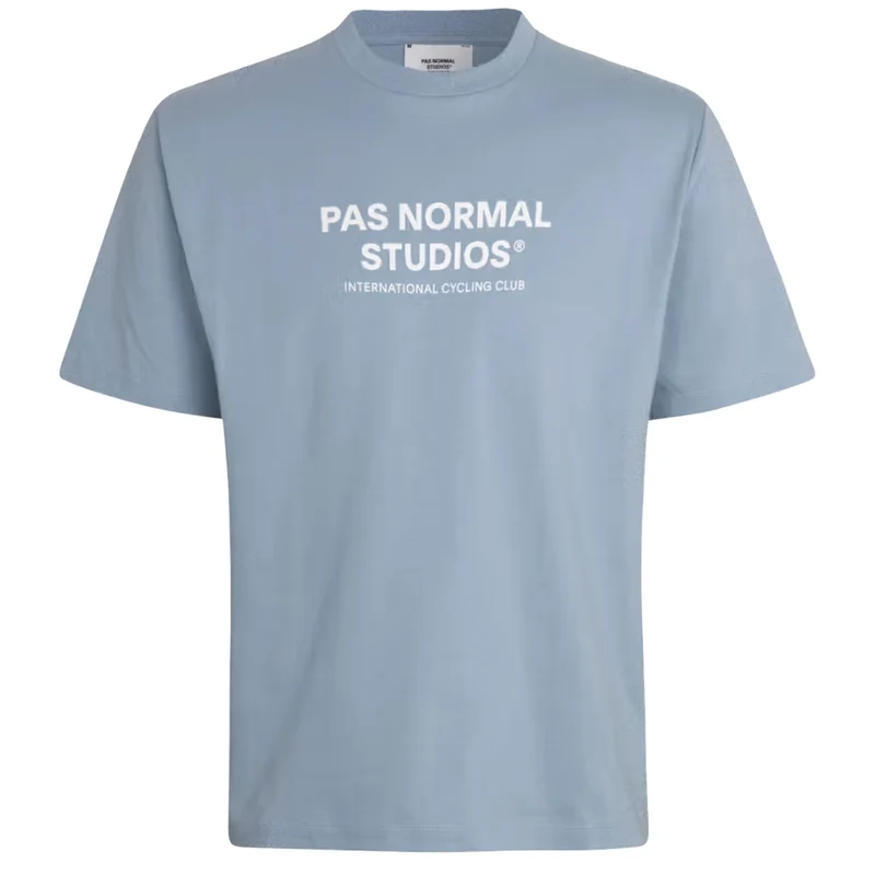 T-Shirt Pas Normal Studios Off-Race Logo - Azzurro