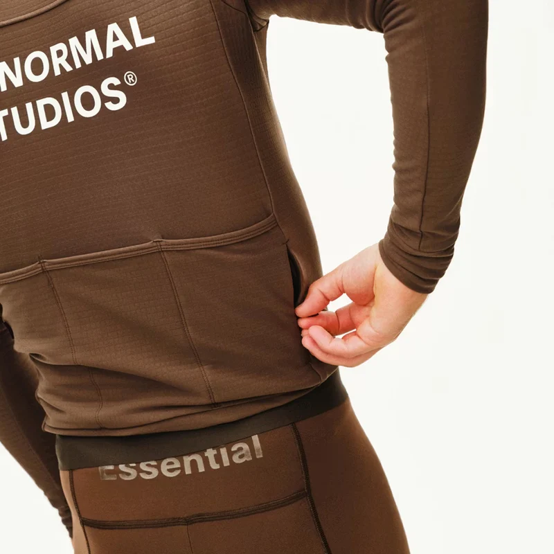 Maglia maniche lunghe Pas Normal Studios Essential - Marrone chiaro