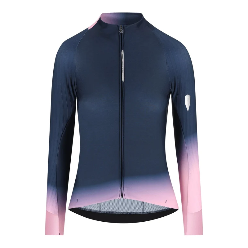 Maglia donna maniche lunghe Q36.5 Gregarius Hybrid Collar Fade - Blu