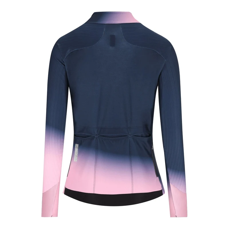 Maglia donna maniche lunghe Q36.5 Gregarius Hybrid Collar Fade - Blu
