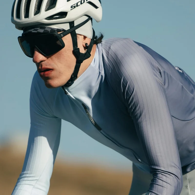 Maglia maniche lunghe Q36.5 Gregarius Hybrid Big Fade - Blu