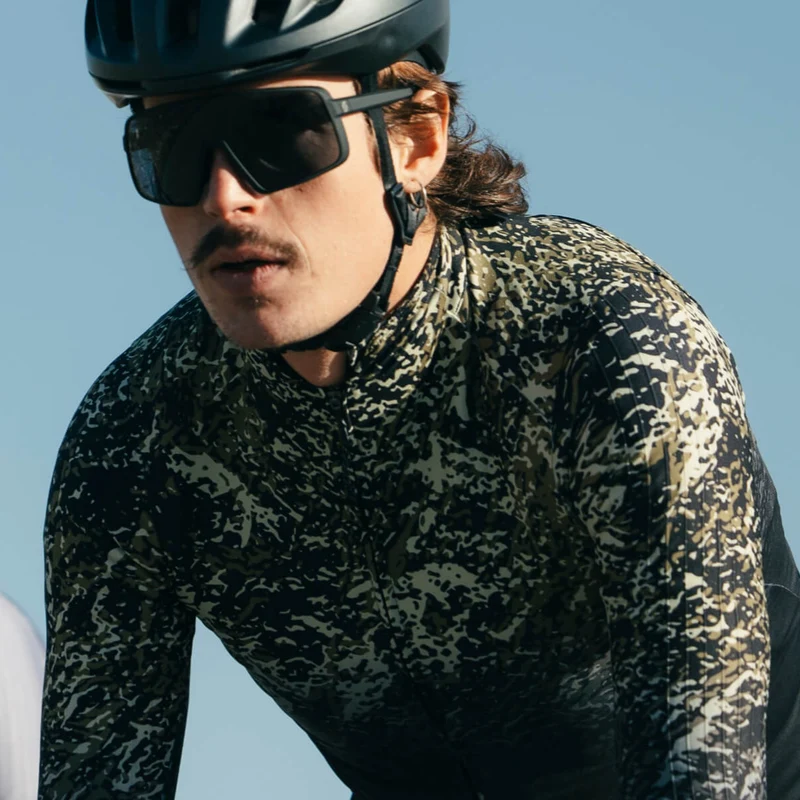Maglia maniche lunghe Q36.5 Gregarius Hybrid Alpi Camo - Nero