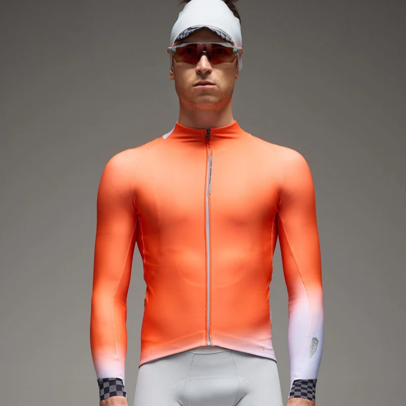 Maglia maniche lunghe Q36.5 Gregarius Hybrid Collar Fade - Orange