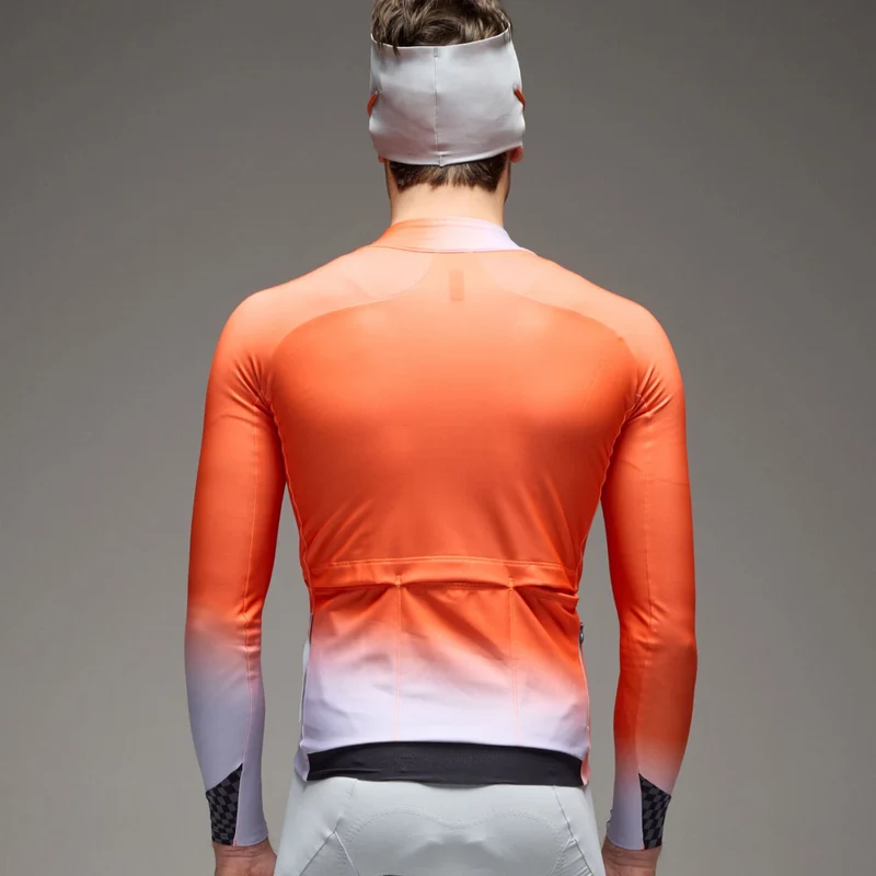 Maglia maniche lunghe Q36.5 Gregarius Hybrid Collar Fade - Orange