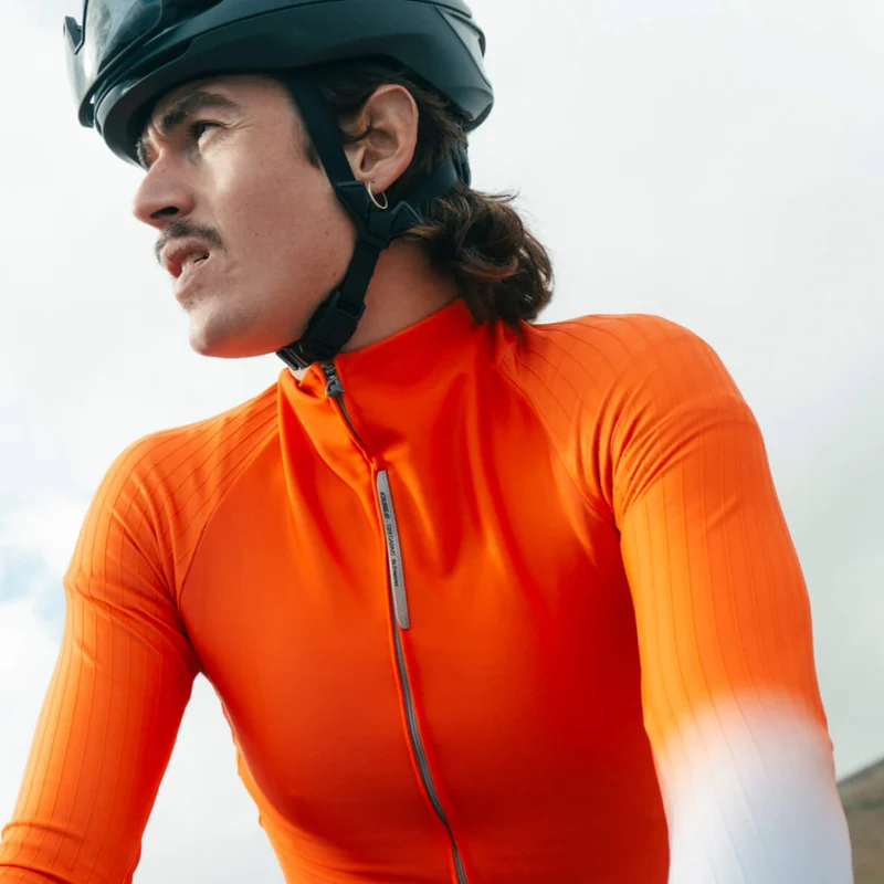 Maglia maniche lunghe Q36.5 Gregarius Hybrid Collar Fade - Orange