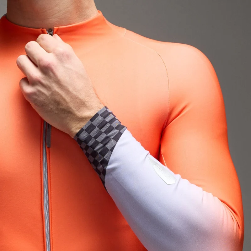 Maglia maniche lunghe Q36.5 Gregarius Hybrid Collar Fade - Orange