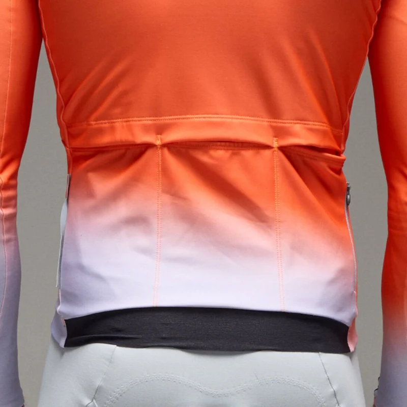 Maglia maniche lunghe Q36.5 Gregarius Hybrid Collar Fade - Orange