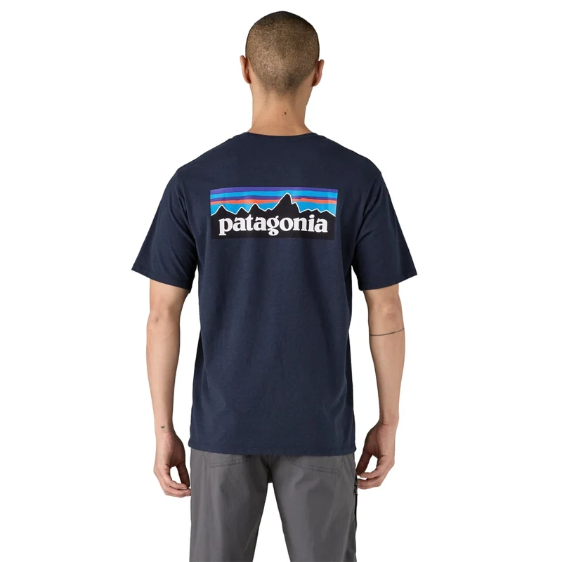 T-Shirt Patagonia P-6 Logo Responsibili-Tee - Blu scuro