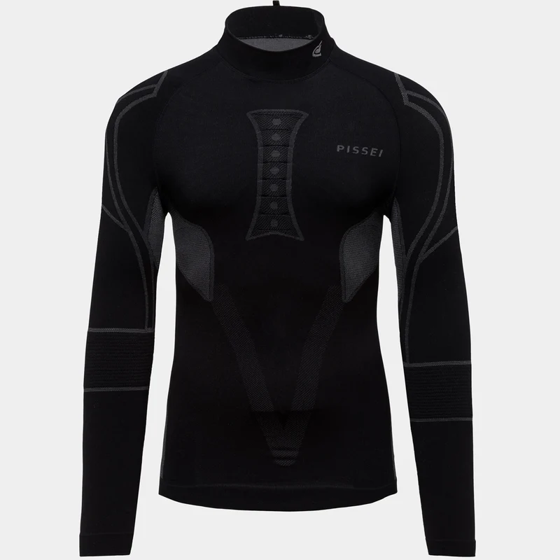 Maglia intima maniche lunghe Pissei Alaska Seamless - Nero