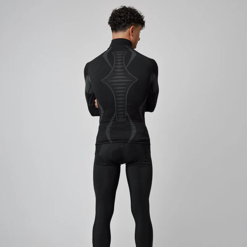Maglia intima maniche lunghe Pissei Alaska Seamless - Nero