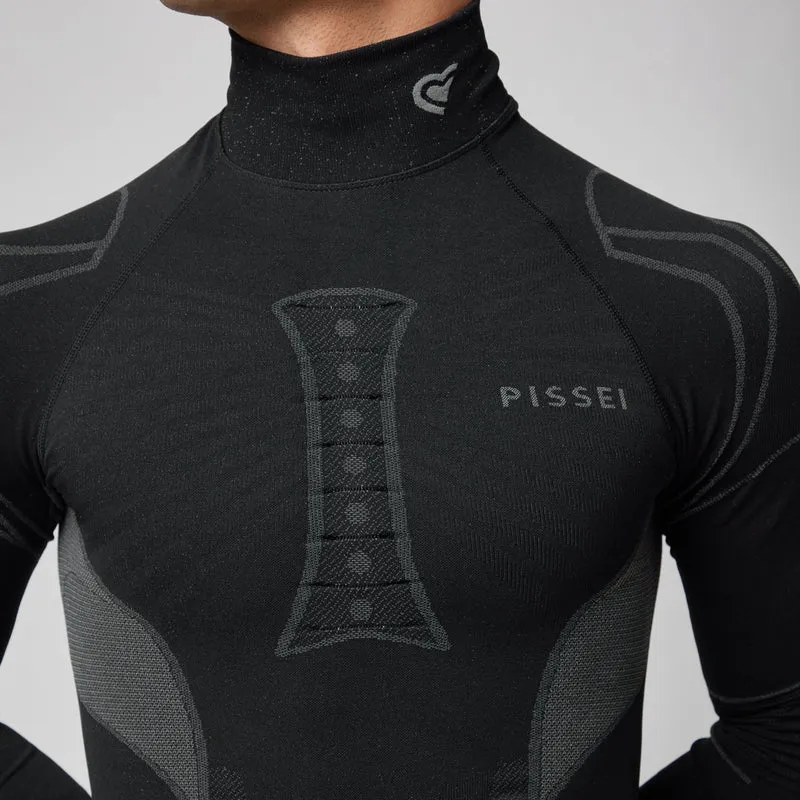 Maglia intima maniche lunghe Pissei Alaska Seamless - Nero