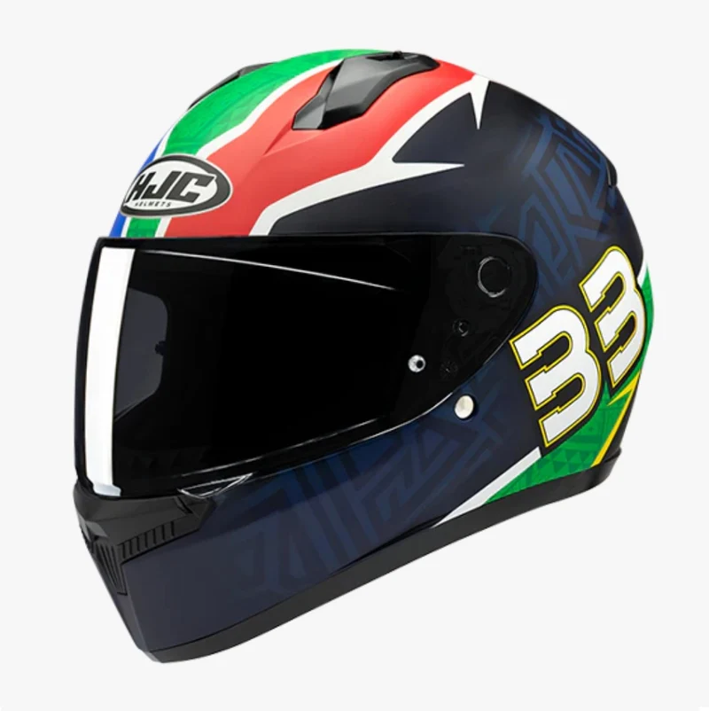 CASCO INTEGRALE HJC C10 BB33 MC21SF BLU-VERD-ROSSO OPACO