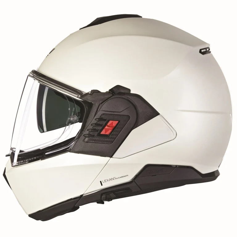 CASCO REVERS NOLAN N120-1 CLASSICO NOBIL 320 BIANCO PERLATO FLIP UP