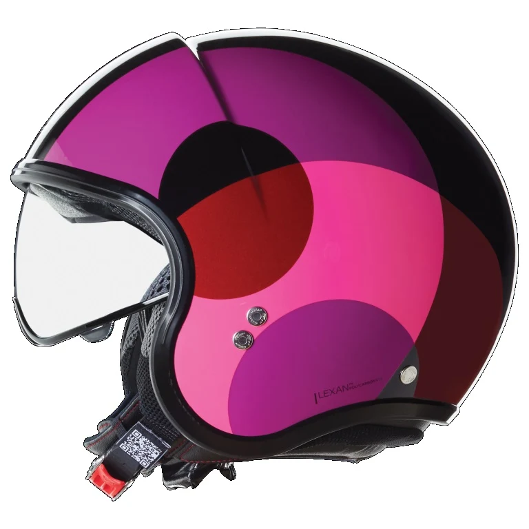 CASCO NOLAN JET N21 OMOL.06 BICROMO 346 NERO FUXIA LILLA