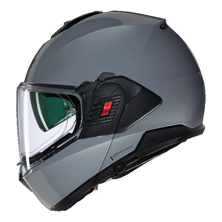 CASCO REVERS NOLAN N120-1 CLASSICO 303 GRIGIO CHIARO LUCIDO FLIP UP