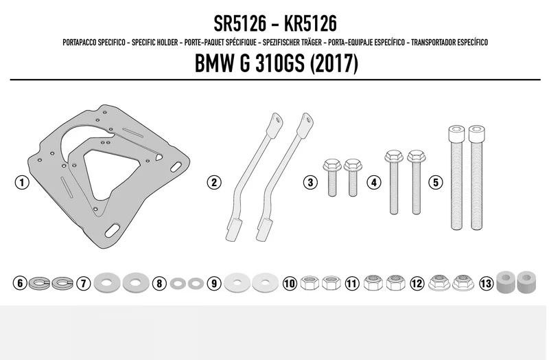 PORTAPACCHI BMW G310GS 2017