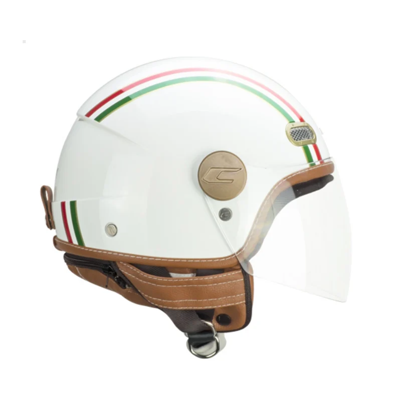 CASCO JET CGM 191I PIX IT VERDE BIANCO ROSSO ITALIA VISIERA LUNGA